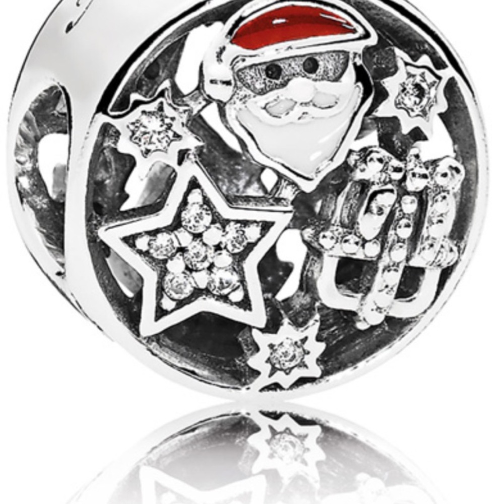Pandora Christmas Joy Charm - Silver and Red